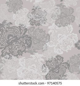 Seamless vintage background Vector background for textile design.  Wallpaper, background, baroque pattern