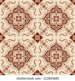 Seamless Vintage Background - Victorian Tile in vector
