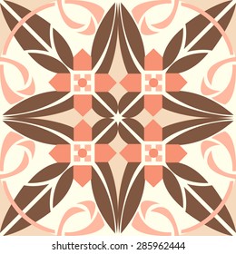 Seamless vintage background - Victorian tile in vector