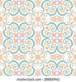 Seamless vintage background - Victorian tile in vector