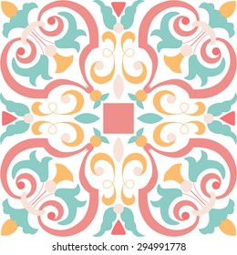 Seamless vintage background - Victorian tile in vector