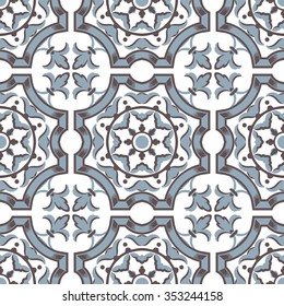 Seamless vintage background - Victorian tile in vector