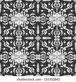 Seamless vintage background. Wallpaper, background, baroque pattern
