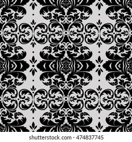 Seamless vintage background. Wallpaper, background, baroque pattern
