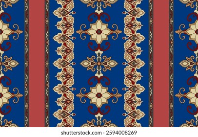 Seamless Vintage Baroque Pattern Ornamental Floral Tile Design