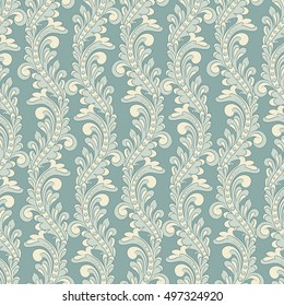 Seamless vintage baroque pattern. Vector background