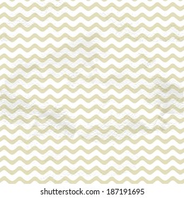 Seamless vintage beige horizontal small smooth waves pattern on grange paper