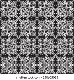 Seamless vintage black-and-white pattern. EPS10 vector file organized in layers for easy editing.