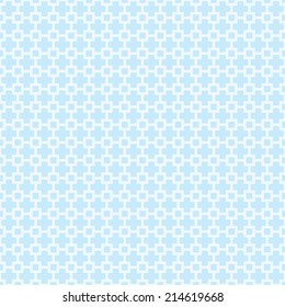 Seamless vintage blue squares geometrical pattern vector