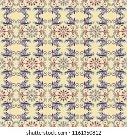 Seamless vintage borders. Traditional East style, ornamental floral elements. Ornamental floral elements for design card, invitation, brochure, book, magazine.
