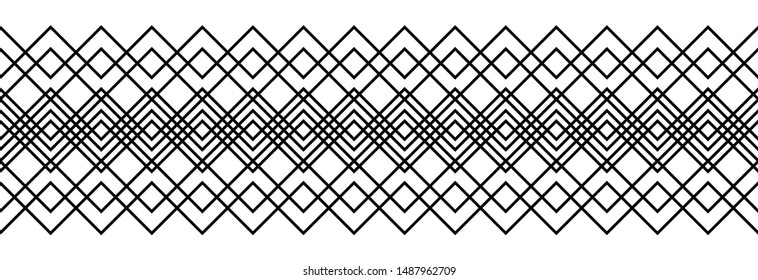 Seamless vintage borders. Vector borders. Geometric borders