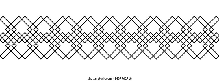 Seamless vintage borders. Vector borders. Geometric borders