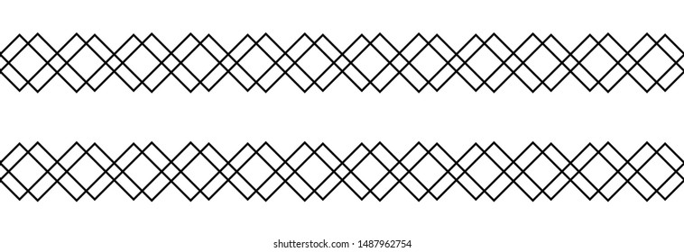 Seamless vintage borders. Vector borders. Geometric borders