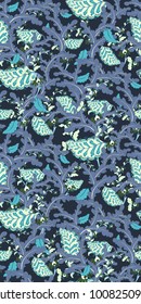 Seamless Vintage Botanical Vector Background
