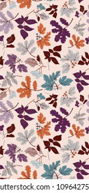 Seamless Vintage Botanical Vector Pattern