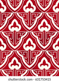 Seamless Vintage Chinese Background Chinese curve outline geometry frame