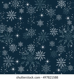 Seamless Vintage Christmas Pattern for gift wrap and fabric design