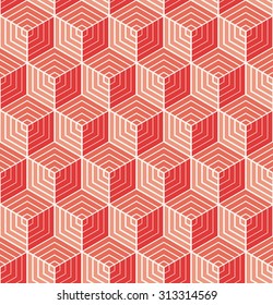 seamless vintage cube pattern. each color in separate layer - easy to change.