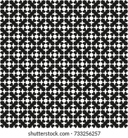 Seamless vintage damask pattern background in black and white