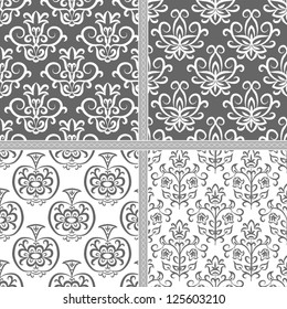 Seamless vintage damask pattern. Seamless pattern can be used for wallpaper, pattern fills, web page background,surface textures, wrapping paper, invitations. Floral textile background