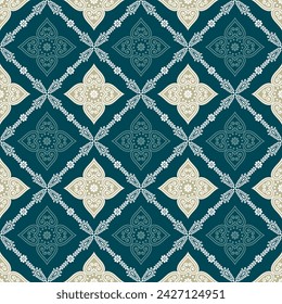 Seamless vintage damask pattern design 