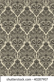 seamless vintage damask pattern ,vector illustration