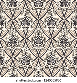 Seamless vintage damask wallpaper