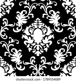 Motif harmonieux de fond d'écran damassé vintage