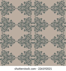 Seamless vintage dark pattern with lace ornament