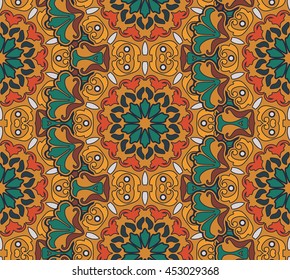 Seamless. Vintage decorative elements. Oriental pattern, vector illustration. Islam, Arabic, Indian, Turkish, Pakistan, Chinese, Moroccan, Ottoman motifs