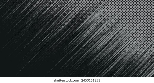 seamless vintage distressed halftone dot background pattern tileable grunge black printer ink raster dots overlay retro comic book or print making creative	
