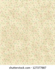 Seamless vintage dots pattern on paper texture.