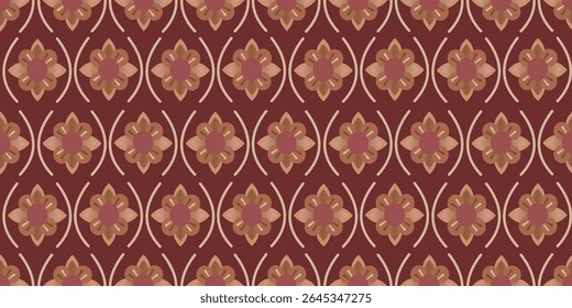 Seamless vintage floral damask pattern for wallpaper or fabric. Flowers for fabric, textile, clothing, wrapping paper, covers, banners, home decor, abstract background. Vector illustration.