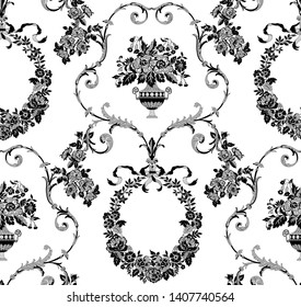 seamless vintage floral lace pattern for your design