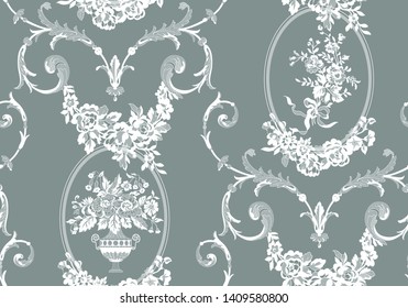 seamless vintage floral lace pattern for your design