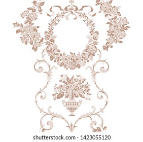 seamless vintage floral lace pattern for your design