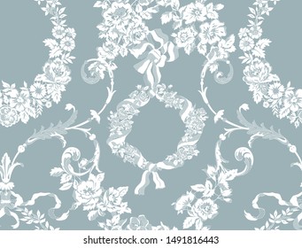 seamless vintage floral lace pattern for your design