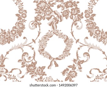 seamless vintage floral lace pattern for your design