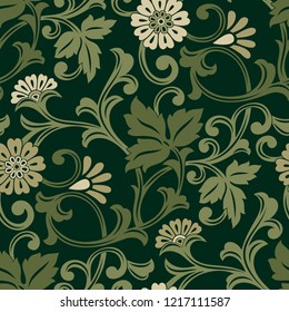 Seamless vintage floral pattern