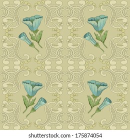 Seamless vintage floral pattern