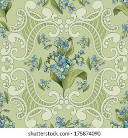Seamless vintage floral pattern