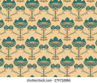 Seamless vintage floral pattern