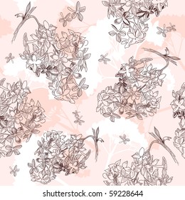 Seamless vintage floral pattern