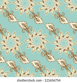 Seamless vintage floral pattern for background