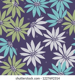 Seamless vintage floral pattern background vector illustration for design
