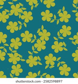 Seamless vintage floral pattern background