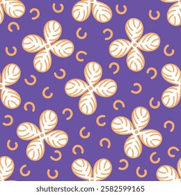 Seamless vintage floral pattern background