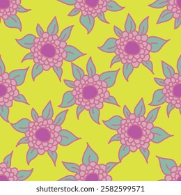 Seamless vintage floral pattern background