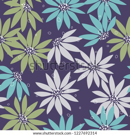 Seamless vintage floral pattern background vector illustration for design