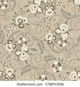 Seamless vintage floral pattern design